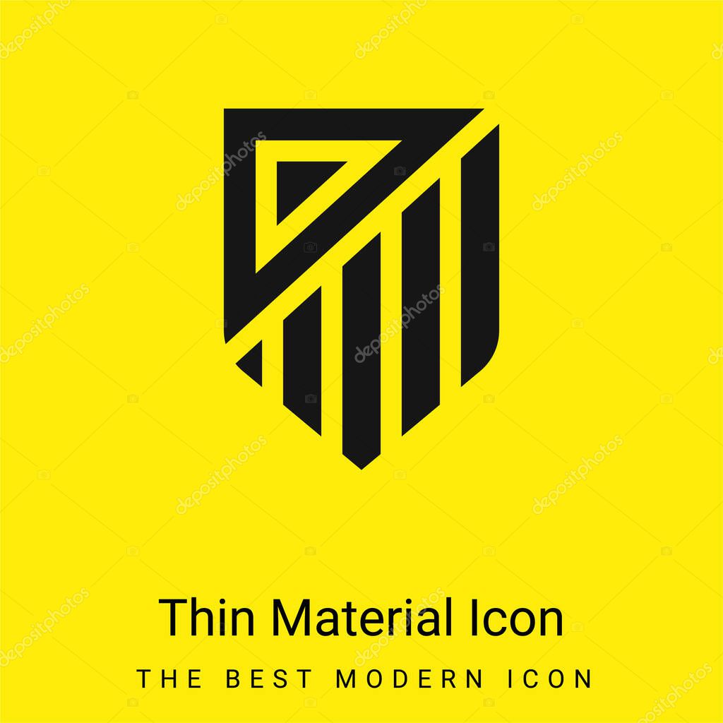 Atletico De Madrid minimal bright yellow material icon