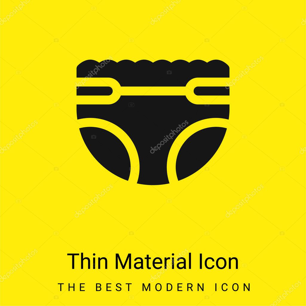 Baby Diaper minimal bright yellow material icon