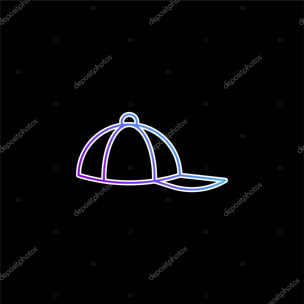 Baseball Cap blue gradient vector icon