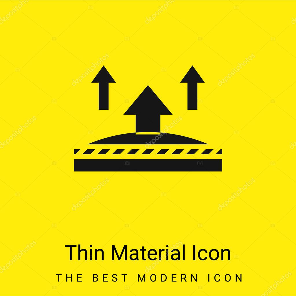 Breathable minimal bright yellow material icon