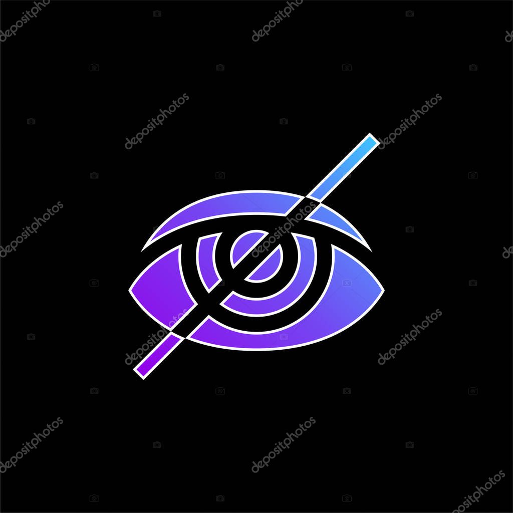 Blind blue gradient vector icon