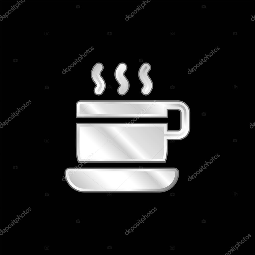 Break Time silver plated metallic icon