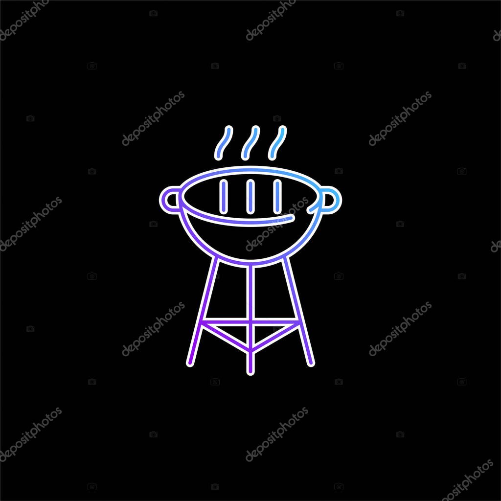 Barbecue Grill blue gradient vector icon