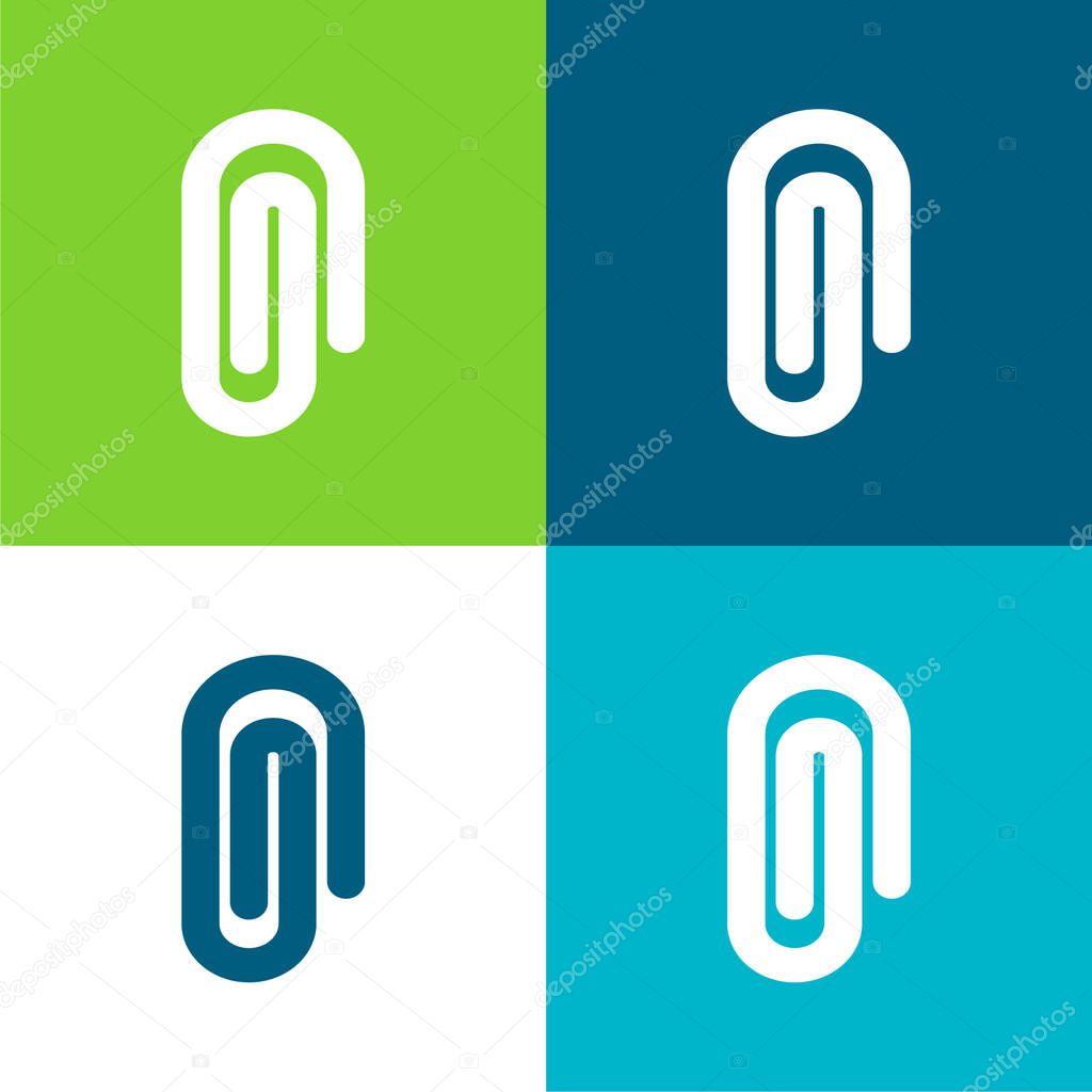 Attachment Interface Symbol Flat four color minimal icon set