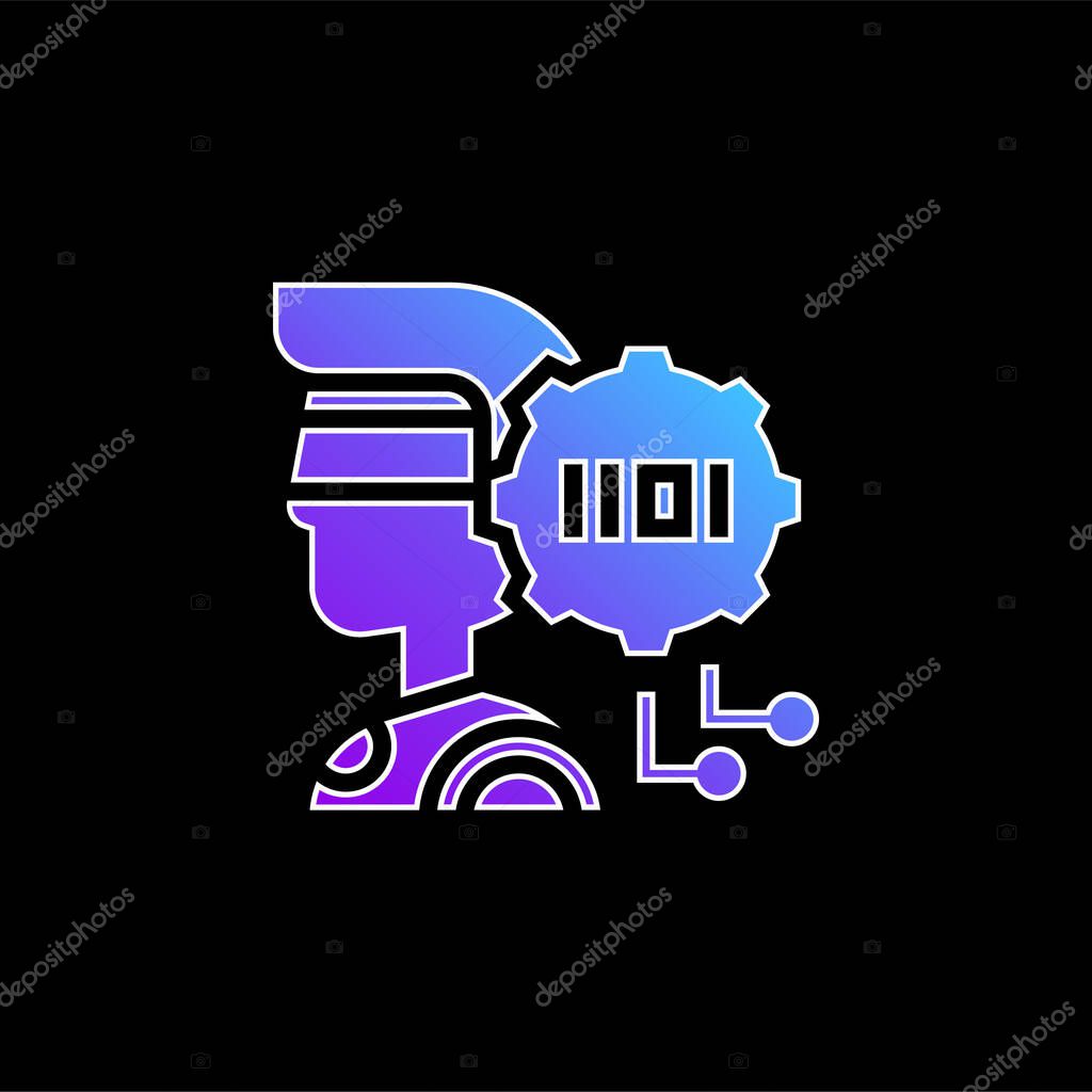 Binary Code blue gradient vector icon
