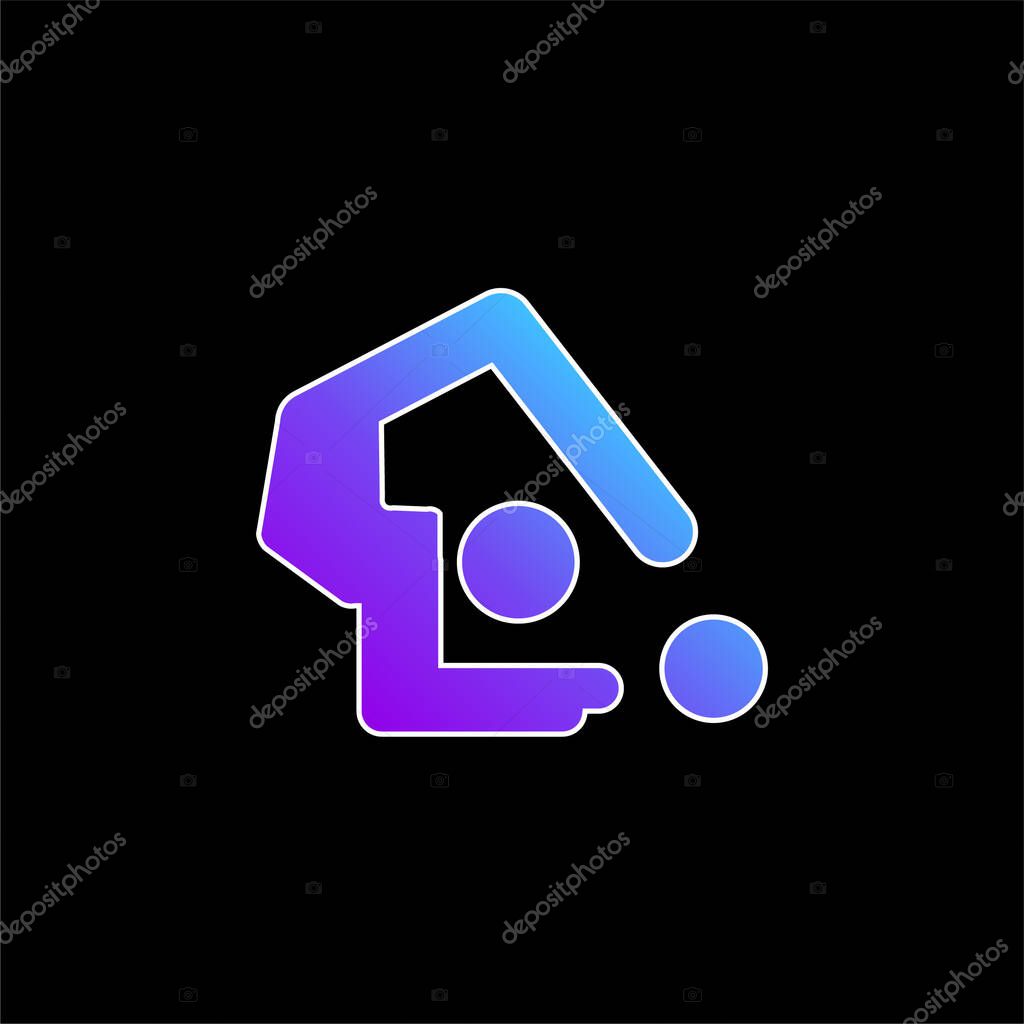 Artistic Gymnastics blue gradient vector icon