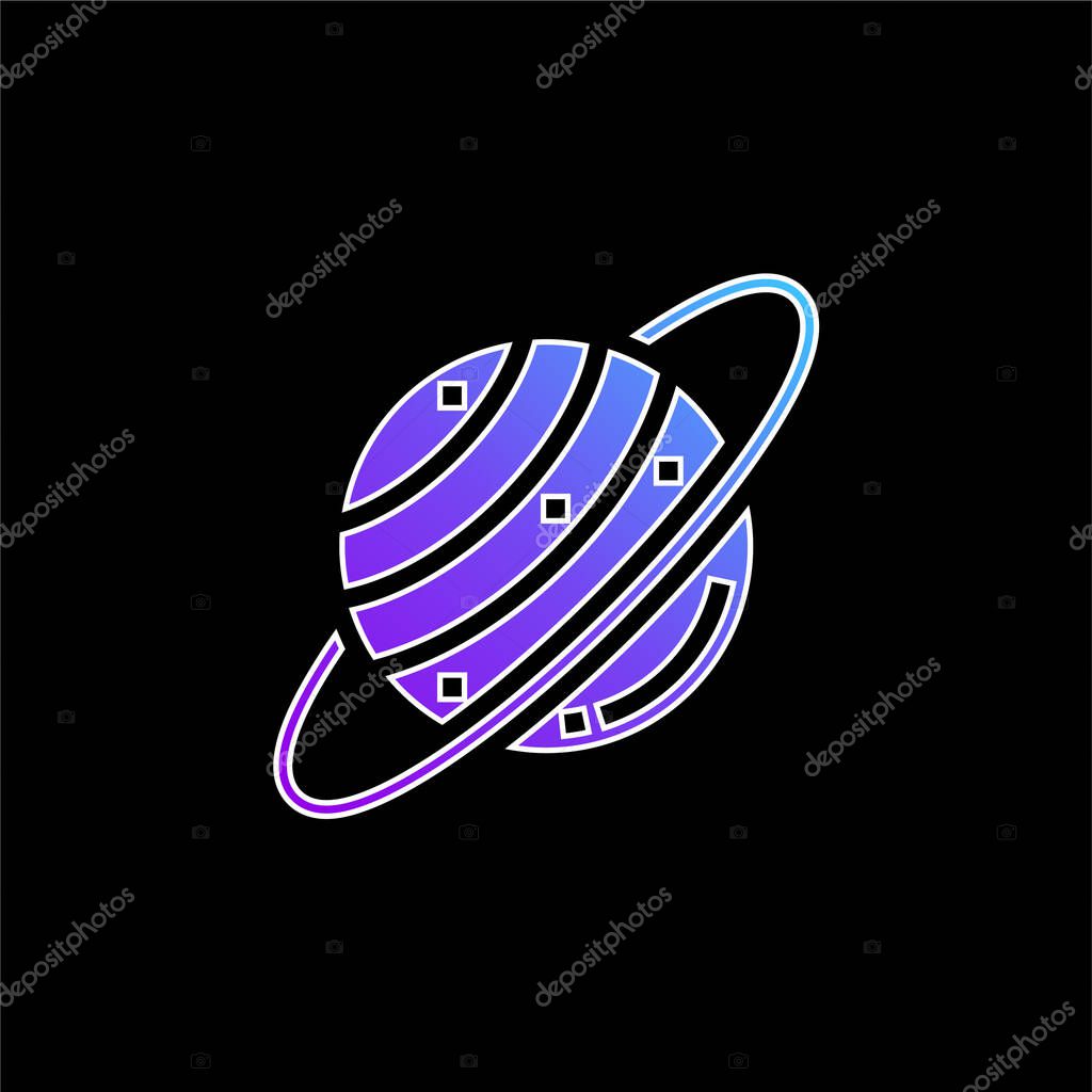 Astronomy blue gradient vector icon