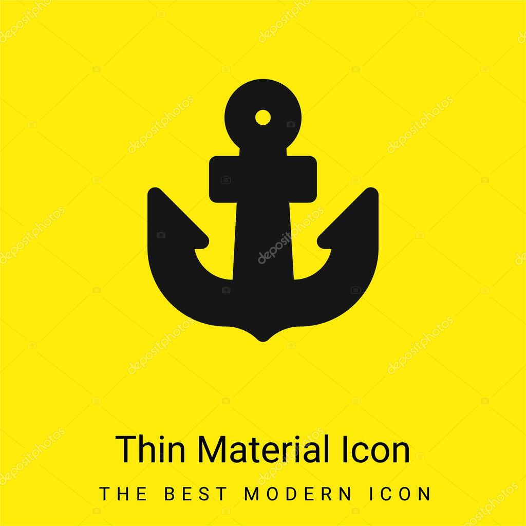Anchor minimal bright yellow material icon