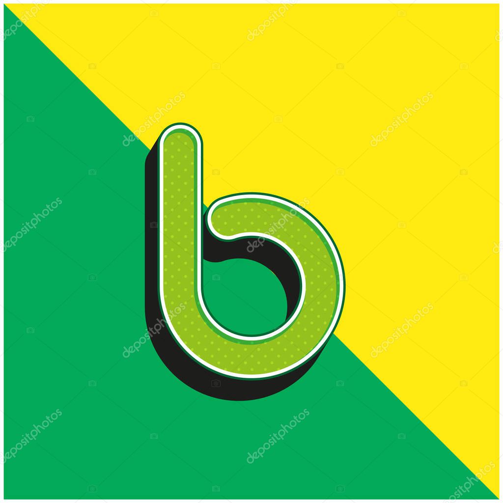 Bebo Big Logo Green and yellow modern 3d vector icon logo