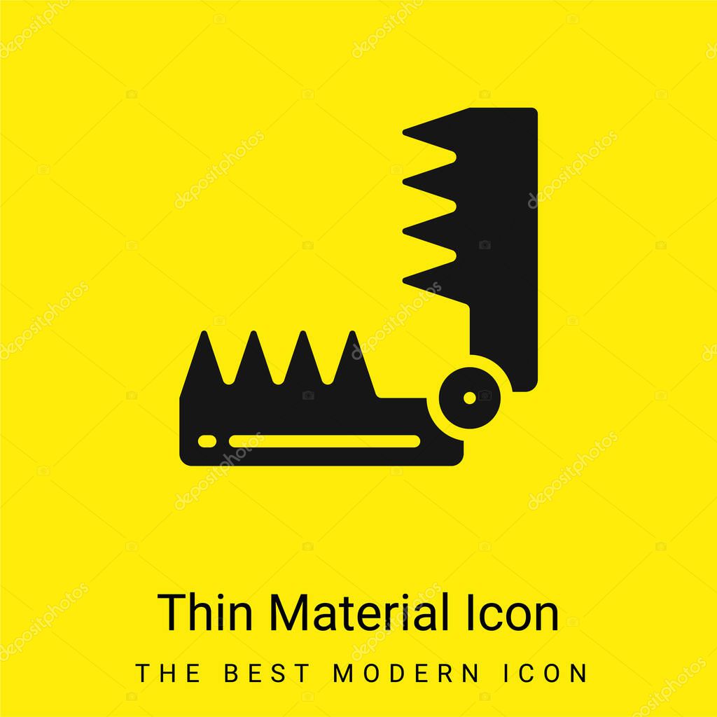 Bear Trap minimal bright yellow material icon