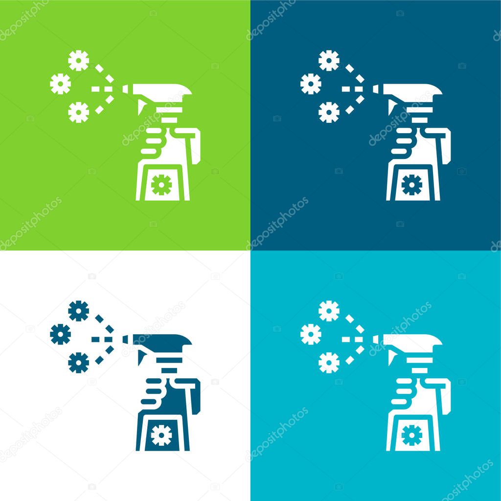 Antibacterial Flat four color minimal icon set