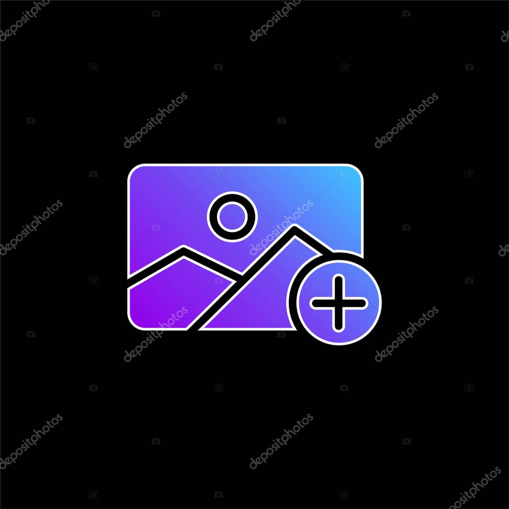 Add blue gradient vector icon