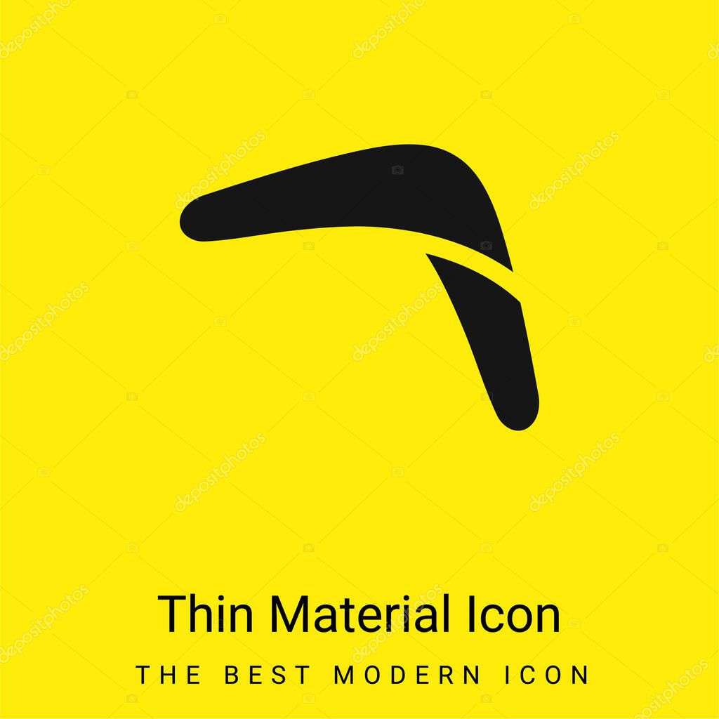 Boomerang Stick minimal bright yellow material icon