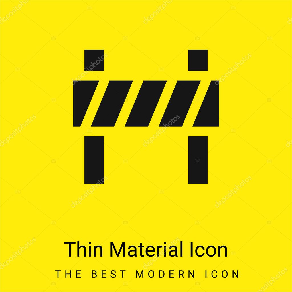 Barrier minimal bright yellow material icon