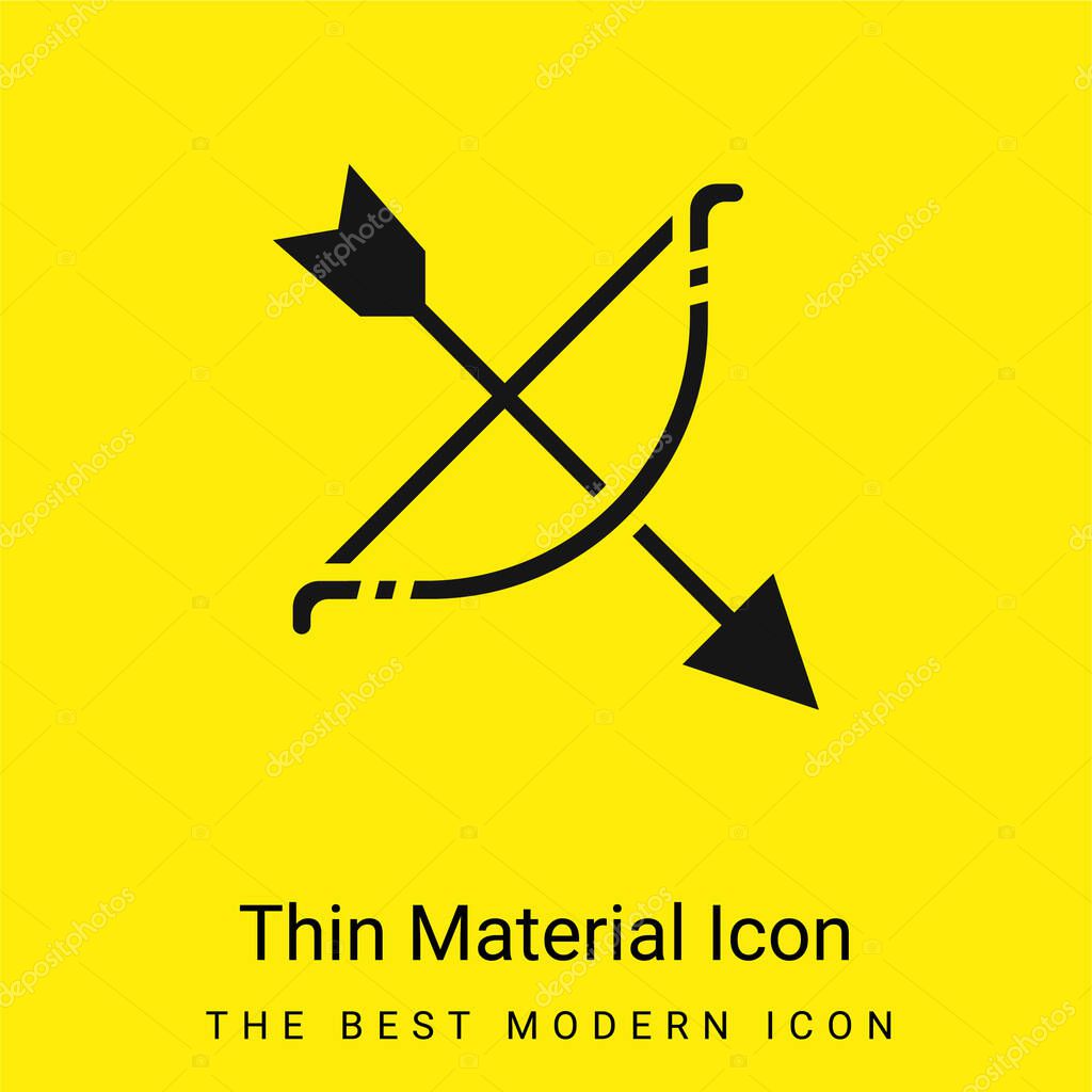 Archery minimal bright yellow material icon