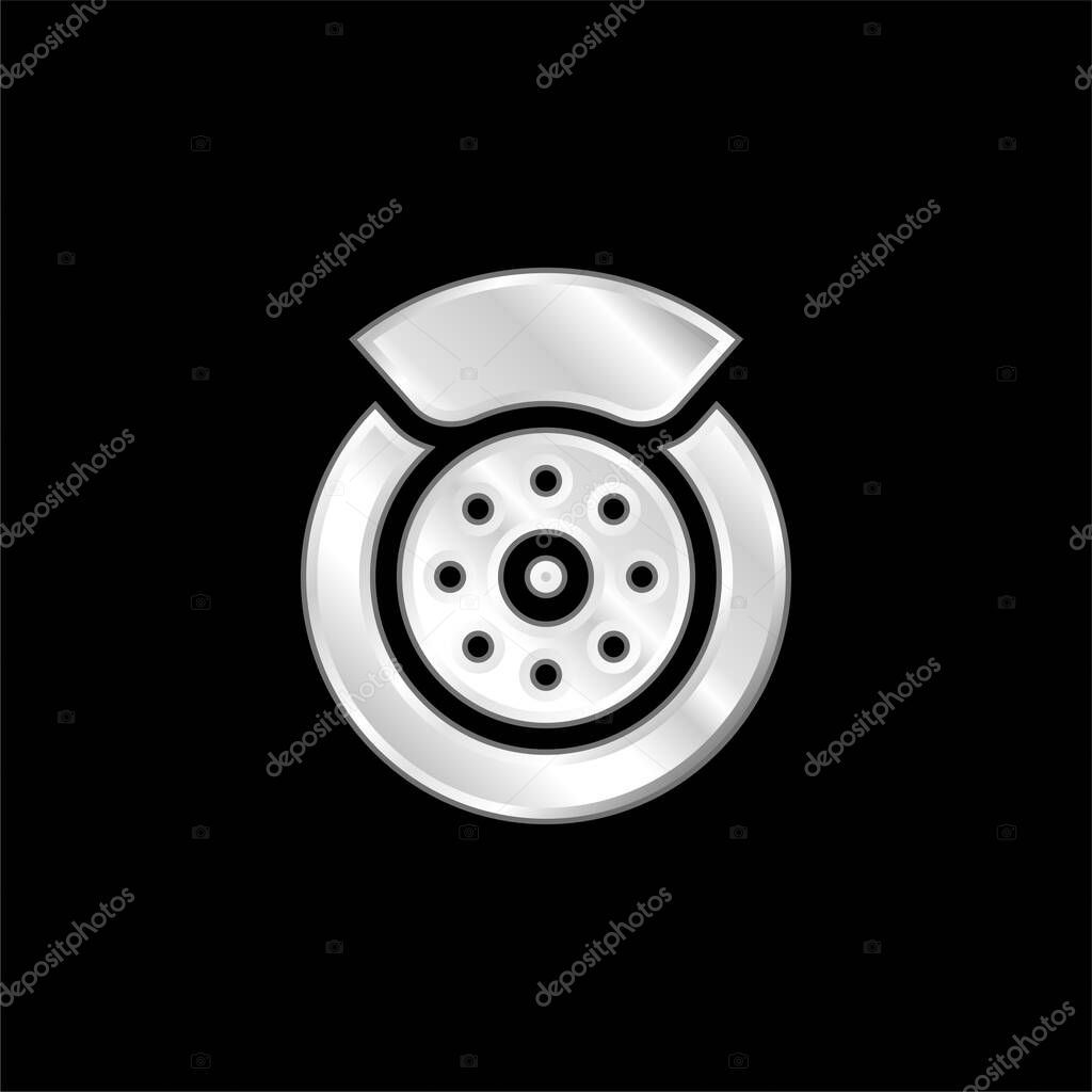 Break silver plated metallic icon