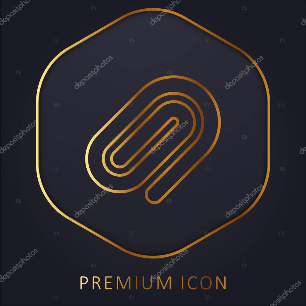 Attach golden line premium logo or icon