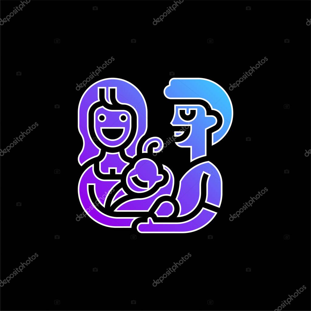 Adoption blue gradient vector icon