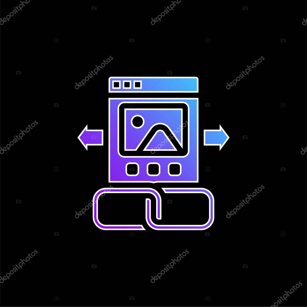 Backlink blue gradient vector icon