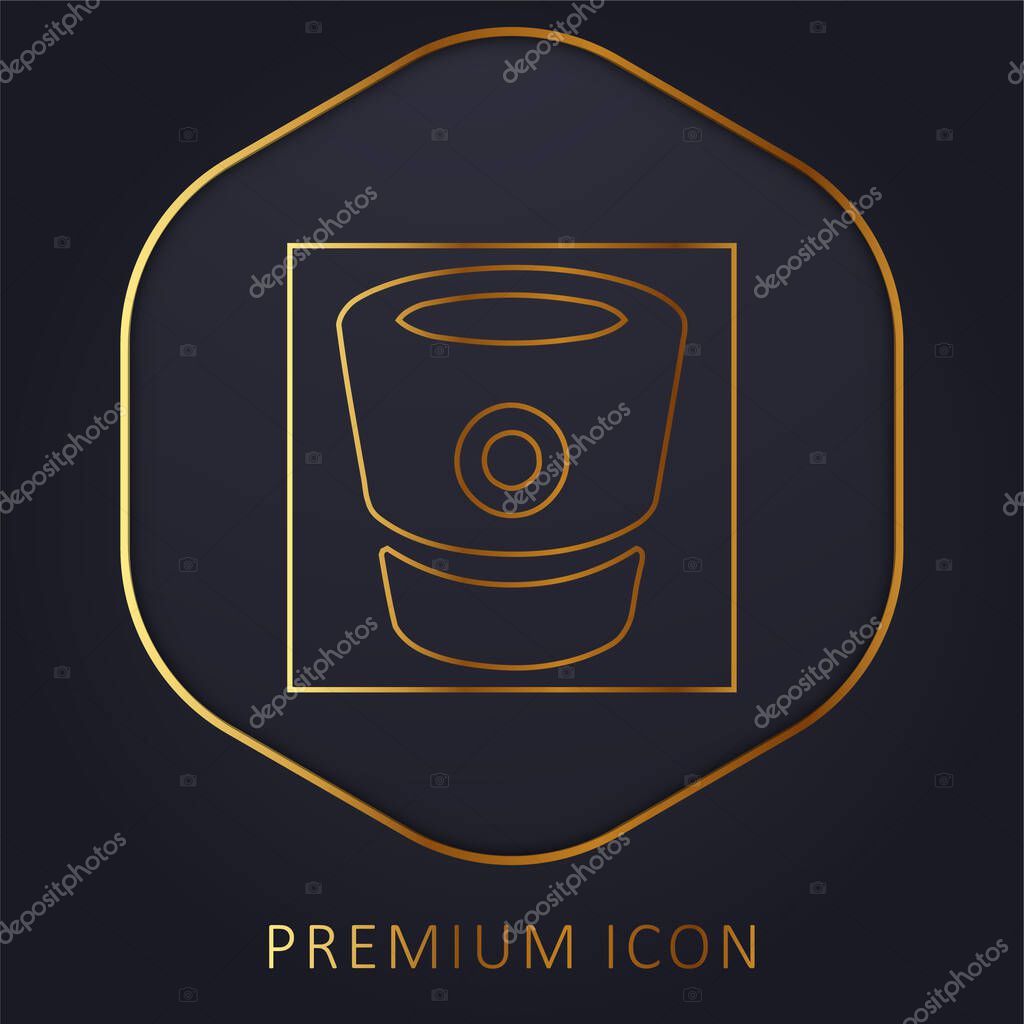Bitbucket Logo golden line premium logo or icon