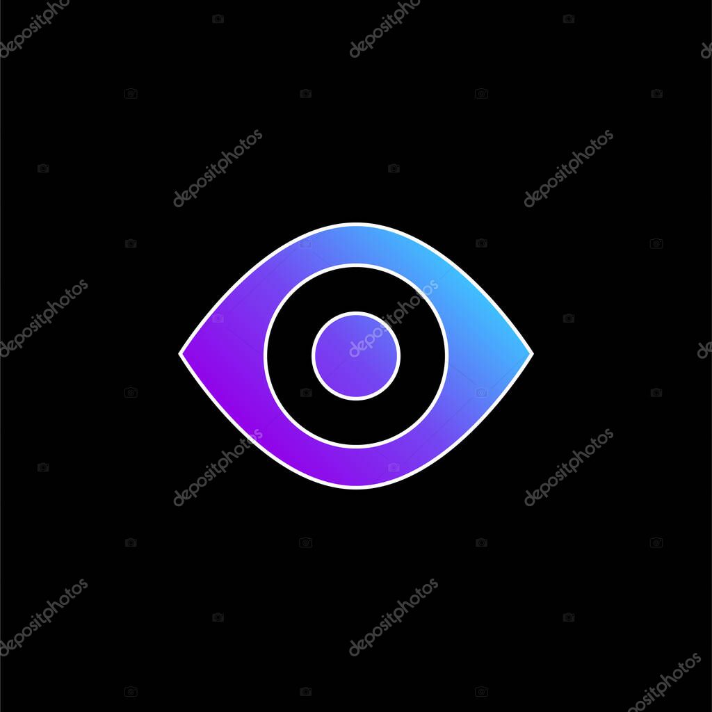 Black Eye blue gradient vector icon