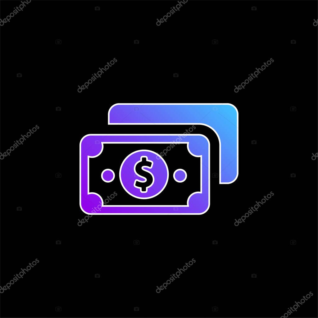 Bill blue gradient vector icon