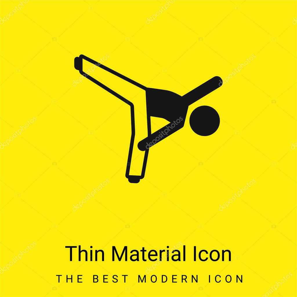 Boy Up Kick minimal bright yellow material icon