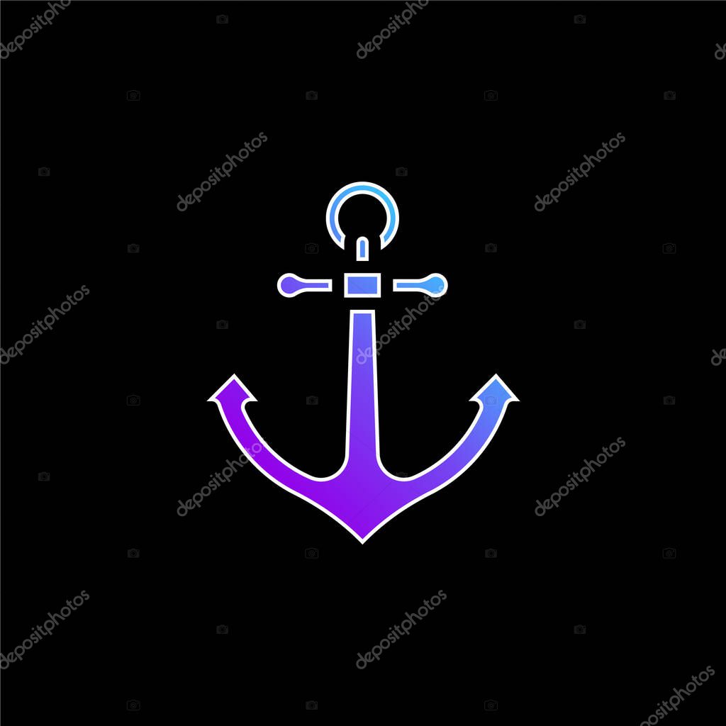 Anchor blue gradient vector icon