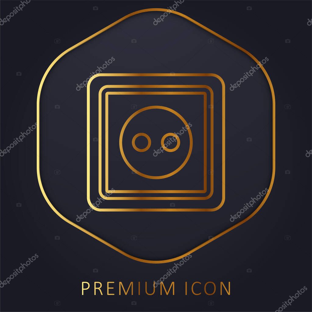 Big Socket golden line premium logo or icon