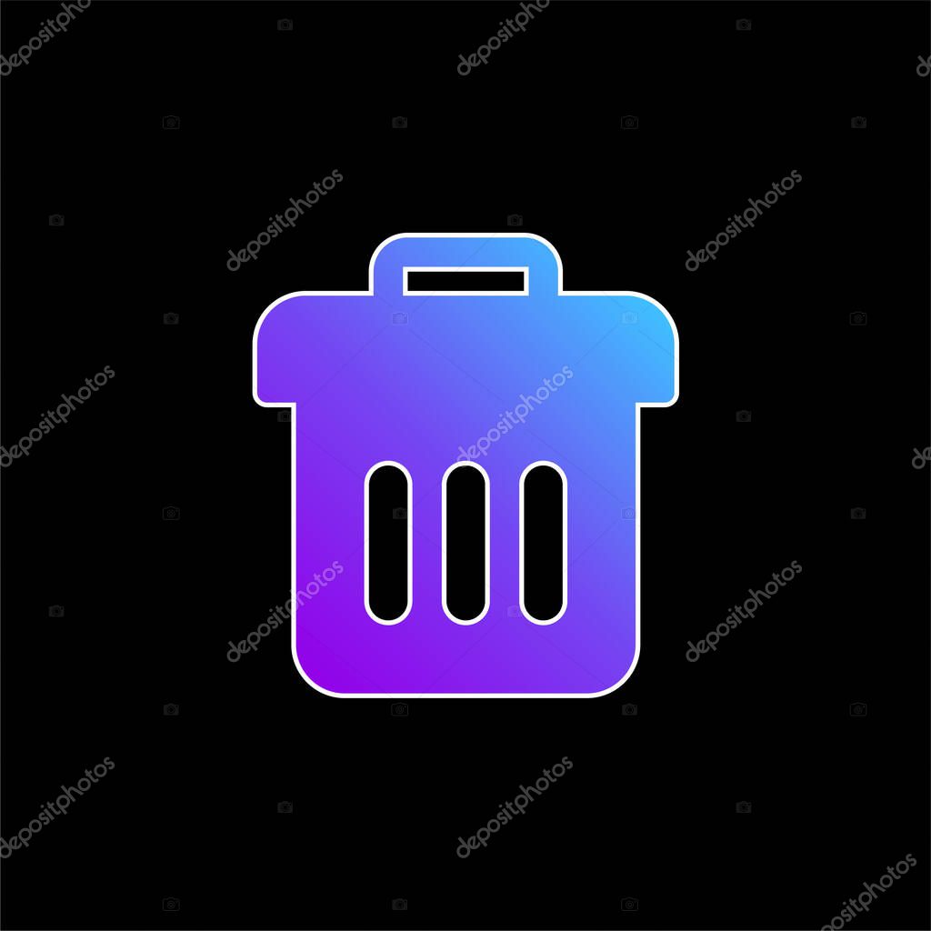 Bin blue gradient vector icon