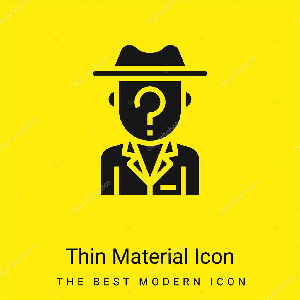 Anonymity minimal bright yellow material icon