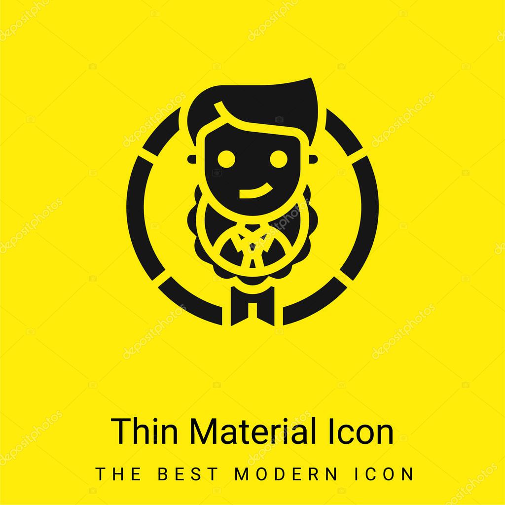 Appraisal minimal bright yellow material icon