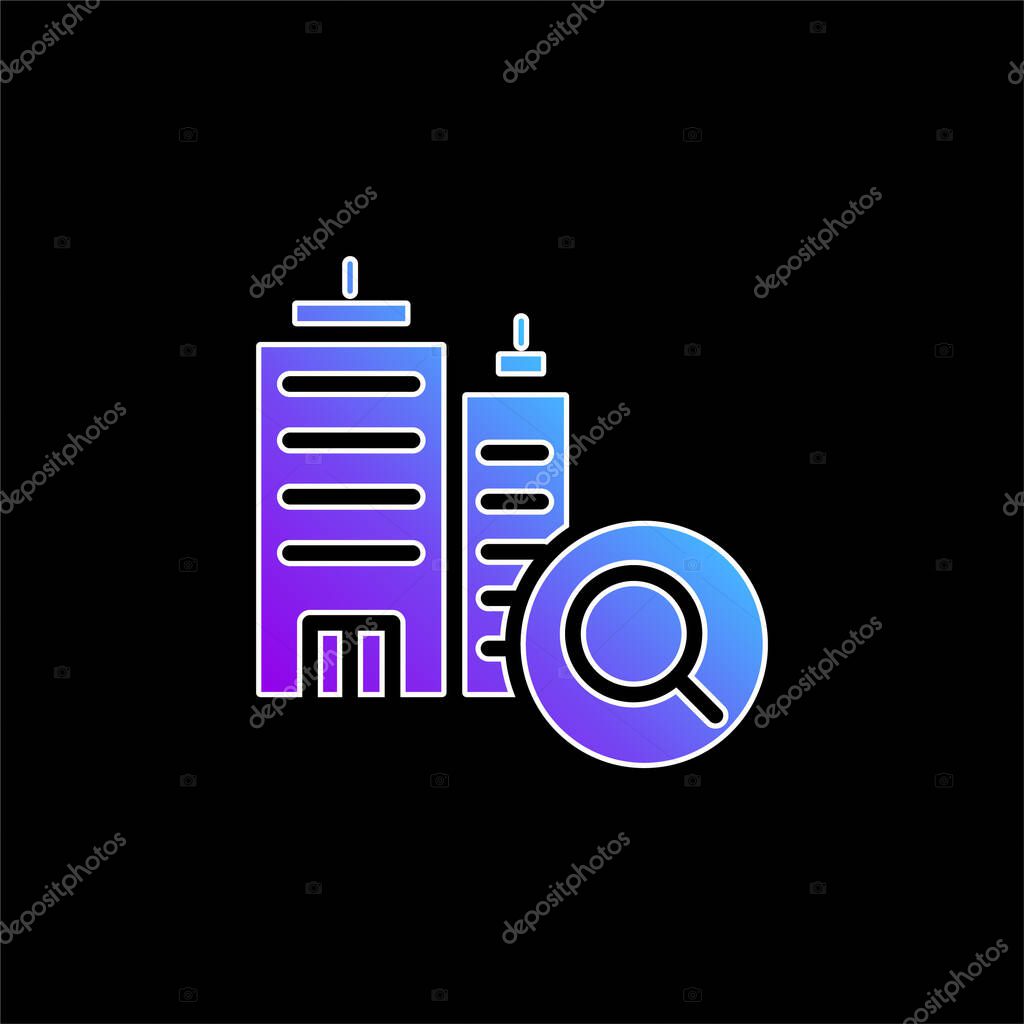 Booking blue gradient vector icon