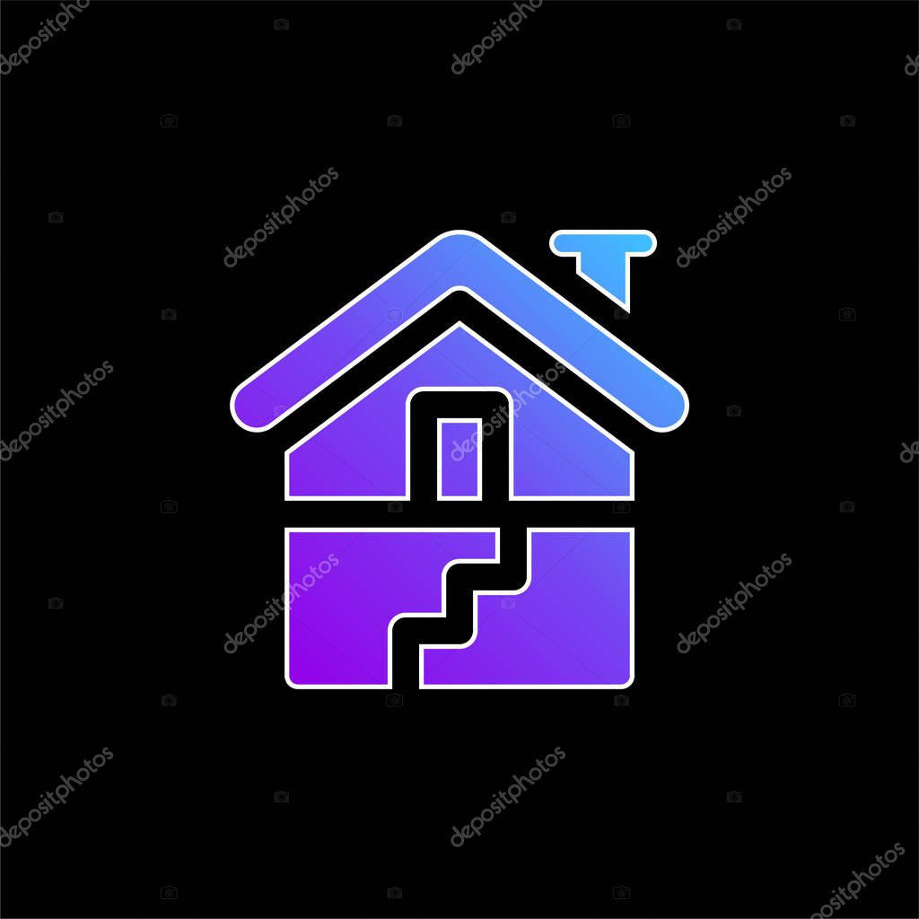 Basement blue gradient vector icon