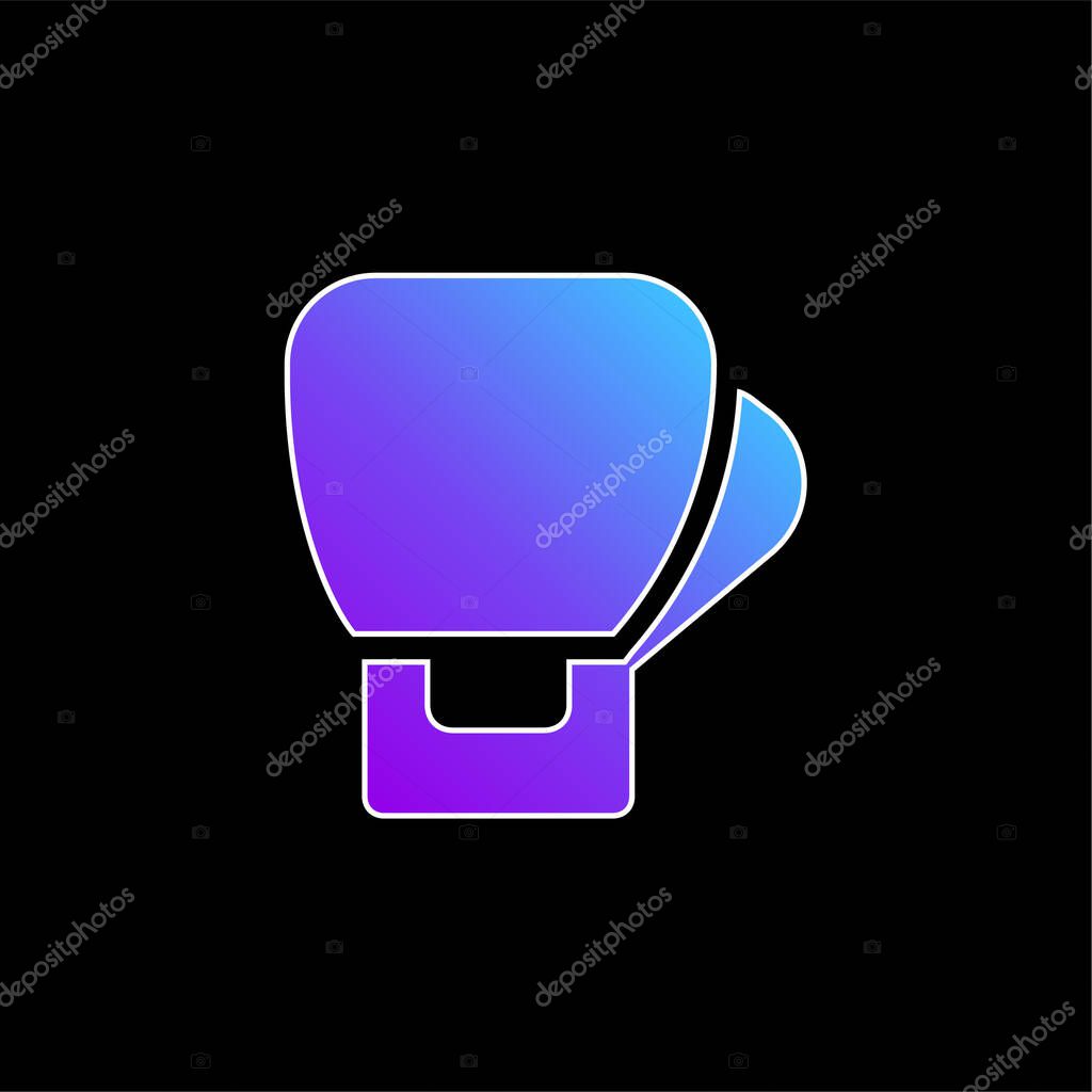 Boxing blue gradient vector icon