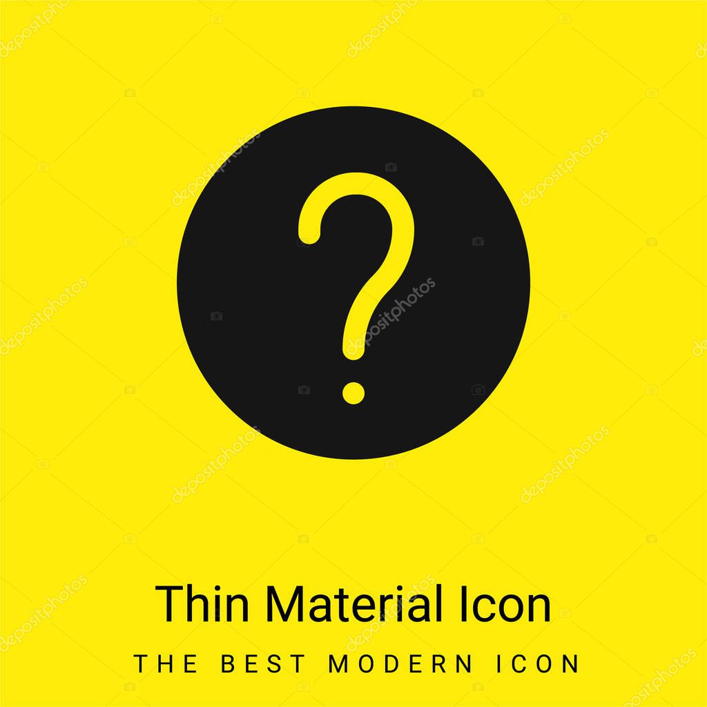 About minimal bright yellow material icon