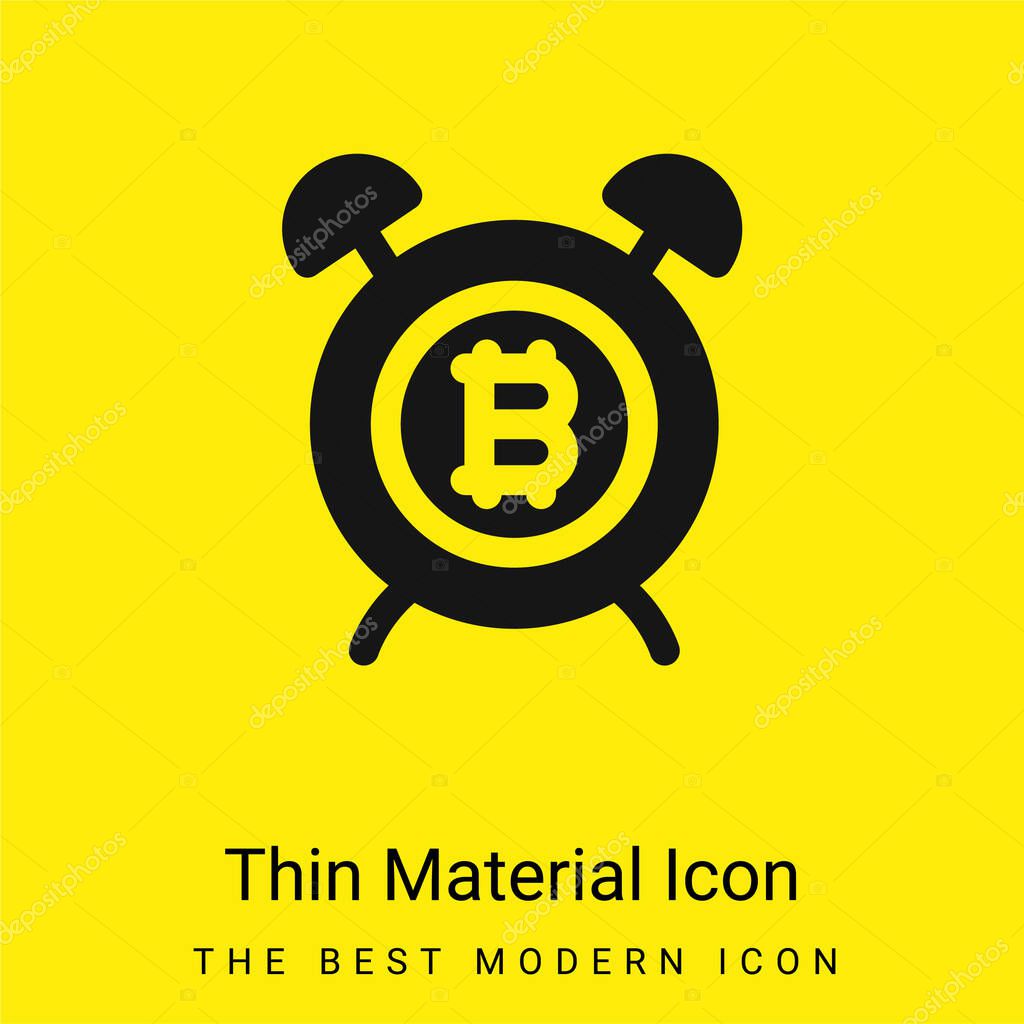Alarm Clock minimal bright yellow material icon