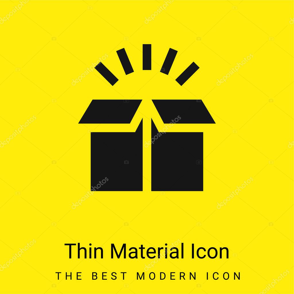 Box minimal bright yellow material icon
