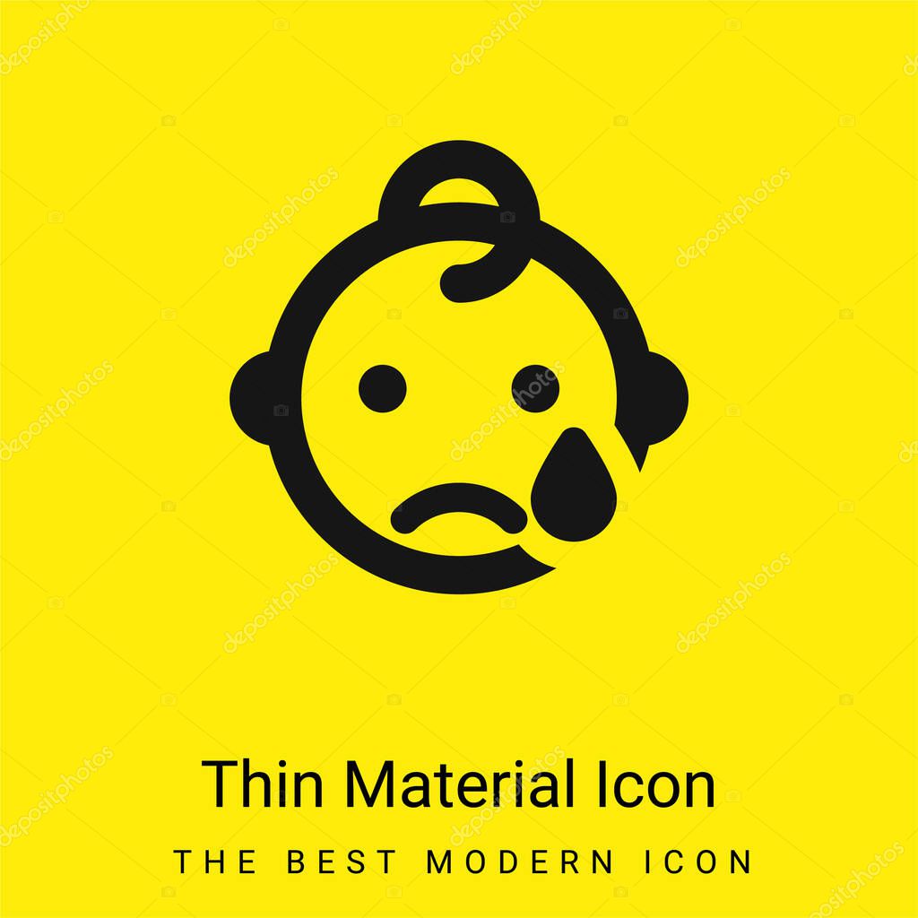 Baby minimal bright yellow material icon