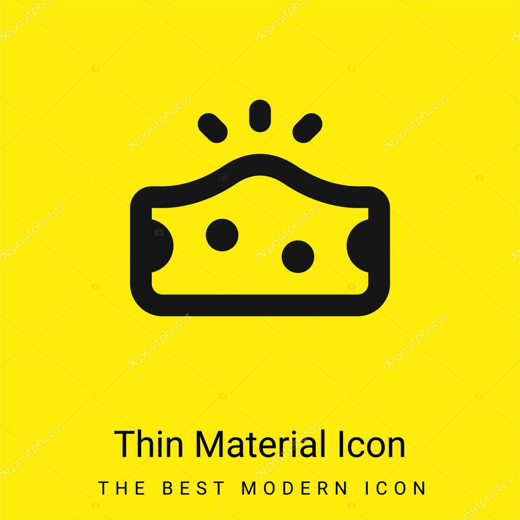 Allergy minimal bright yellow material icon