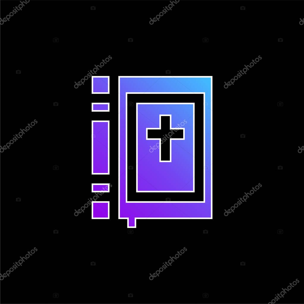 Bible blue gradient vector icon