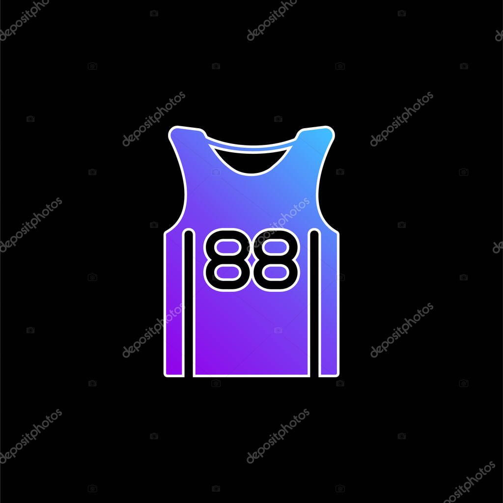 Basketball Jersey blue gradient vector icon