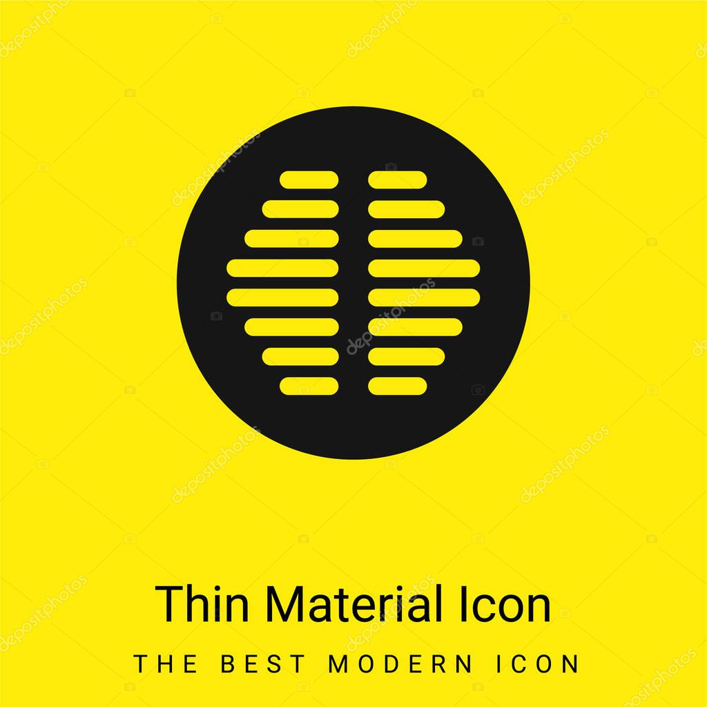 Bathroom Drainage Of Circular Shape minimal bright yellow material icon