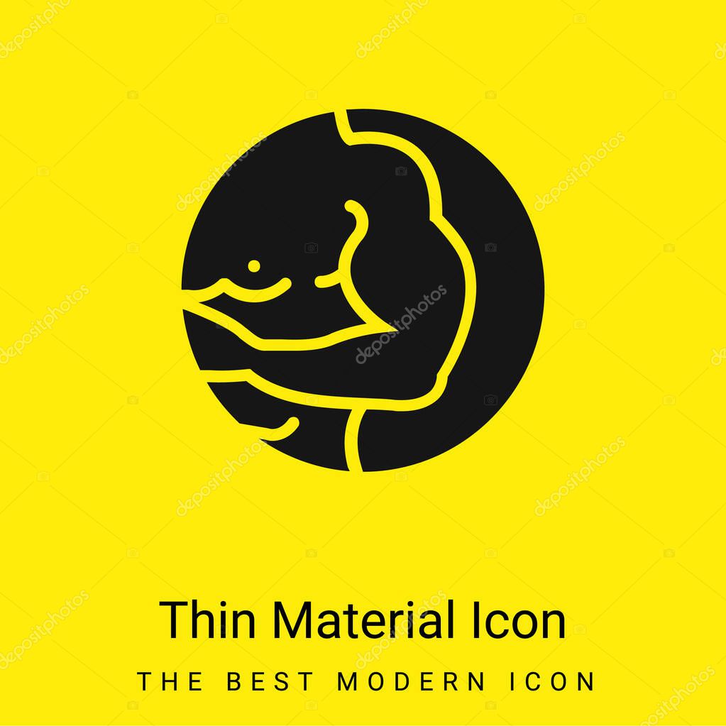 Arm minimal bright yellow material icon