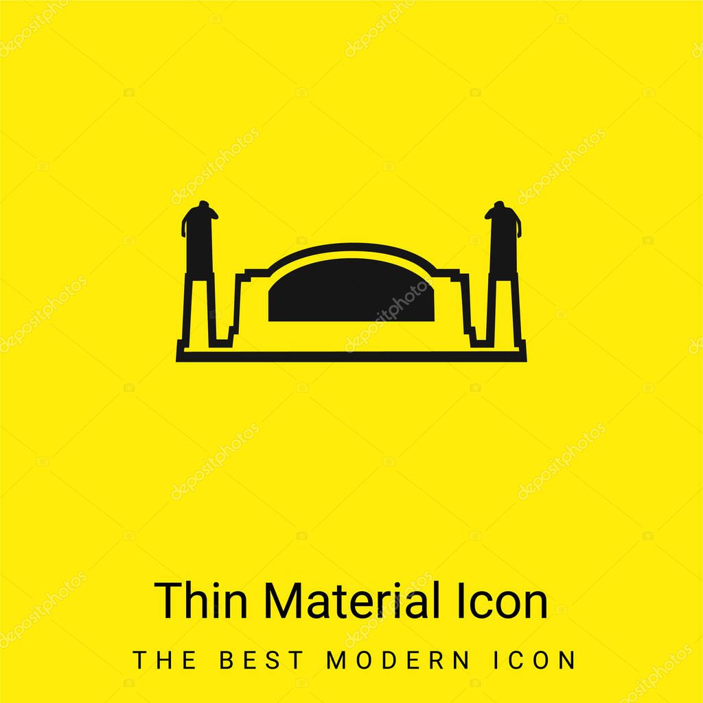 Bell Telephone Memorial, USA minimal bright yellow material icon