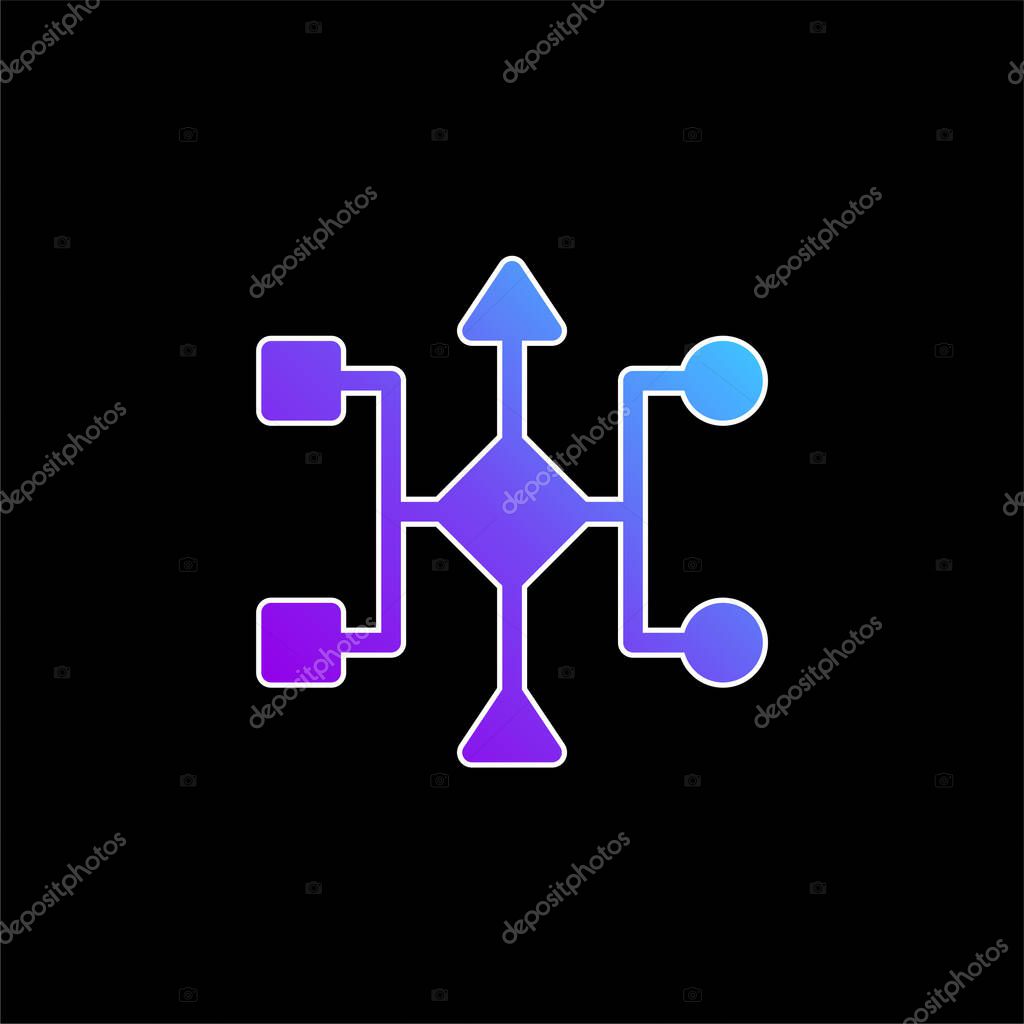Algorithm blue gradient vector icon