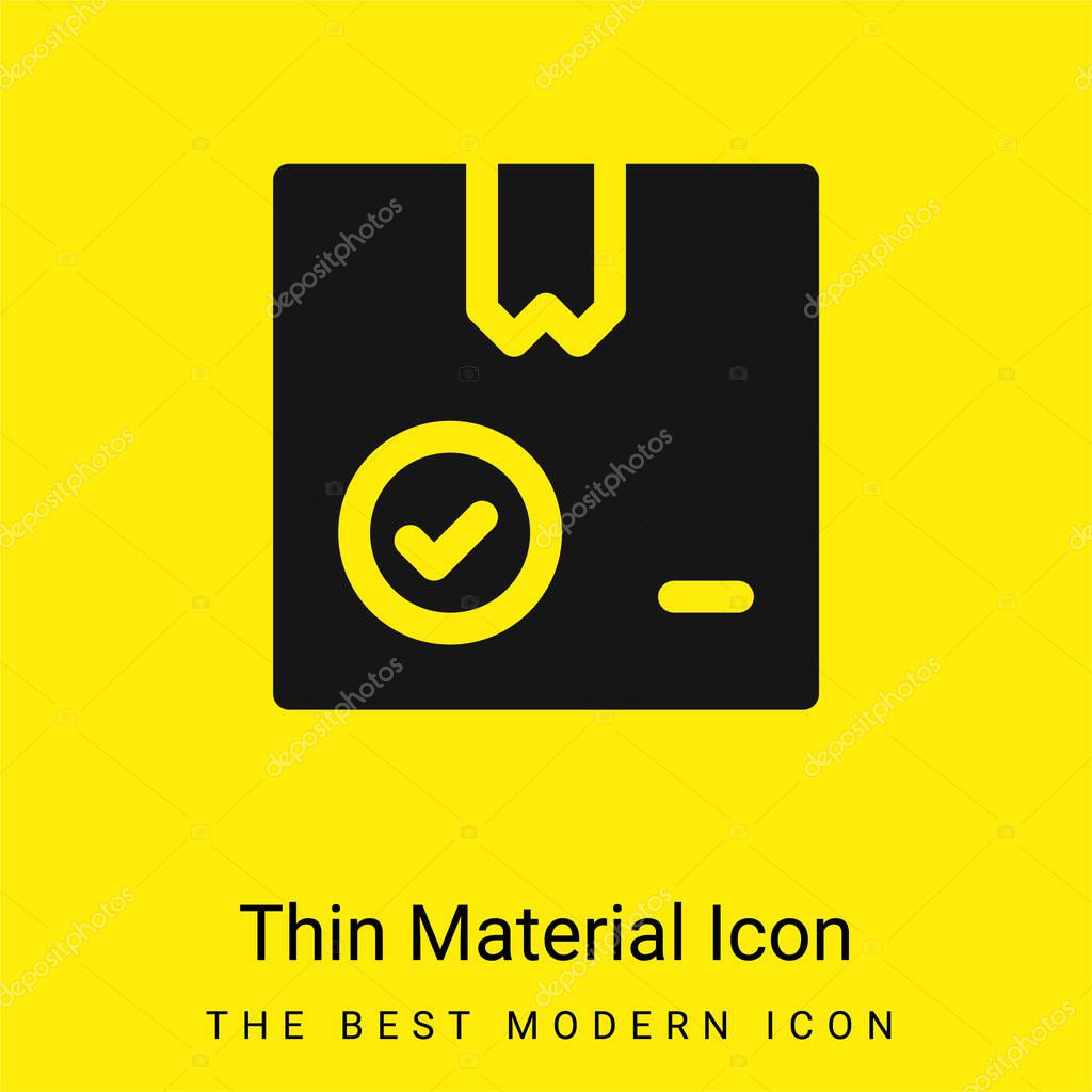 Box minimal bright yellow material icon