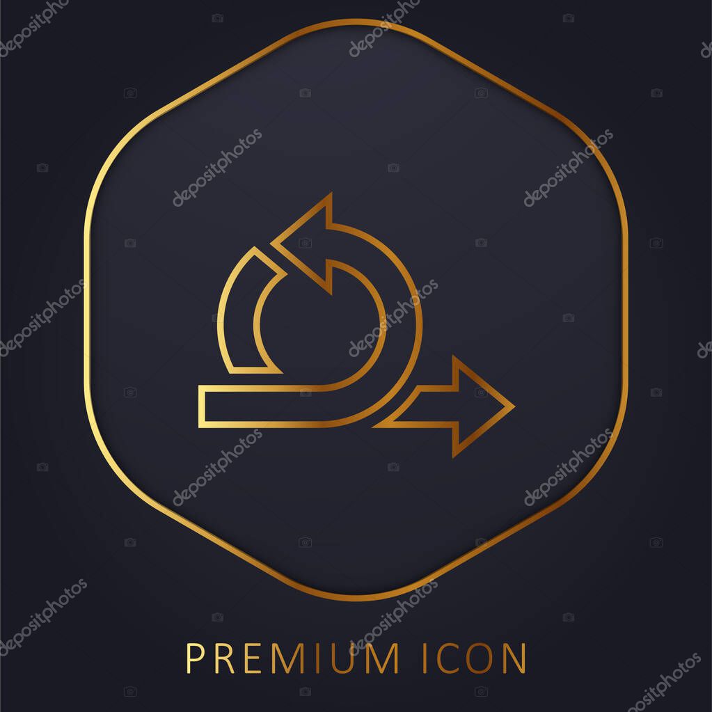 Agile golden line premium logo or icon