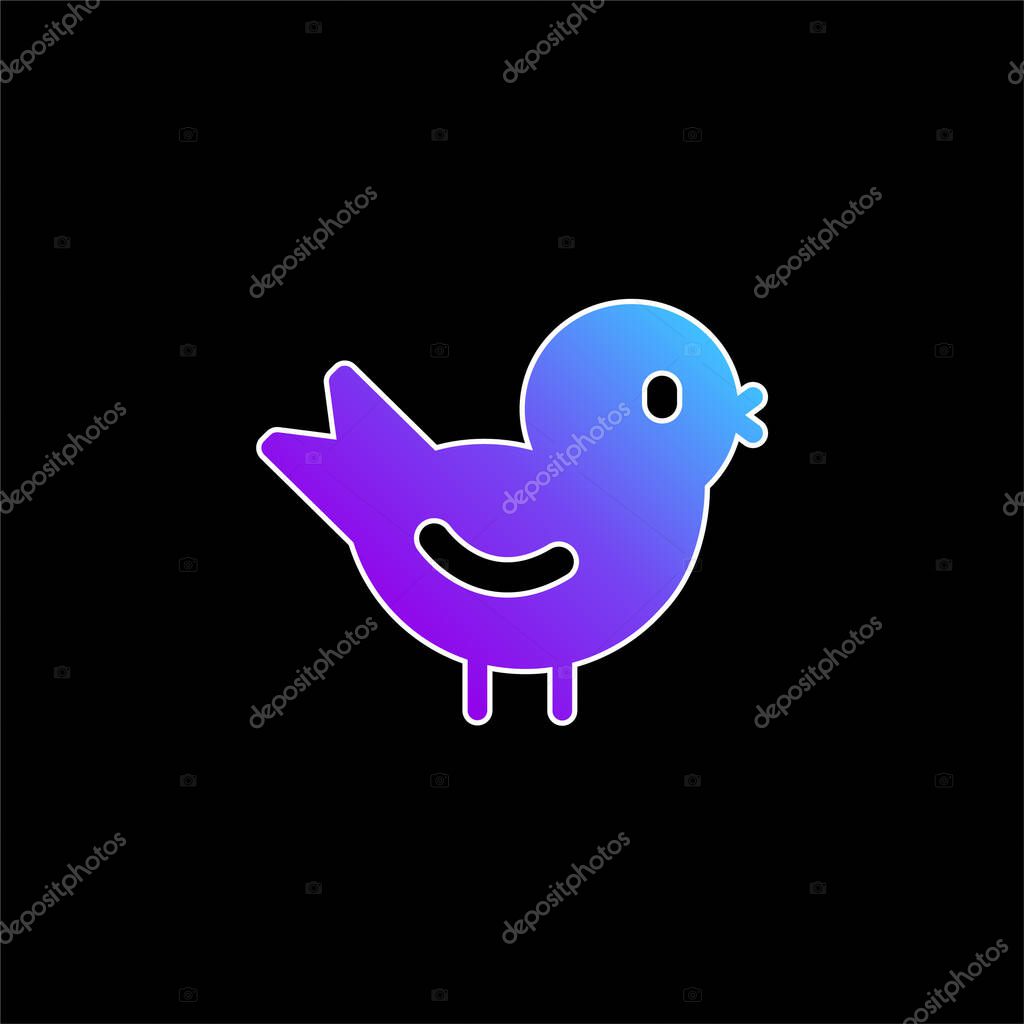 Bird blue gradient vector icon