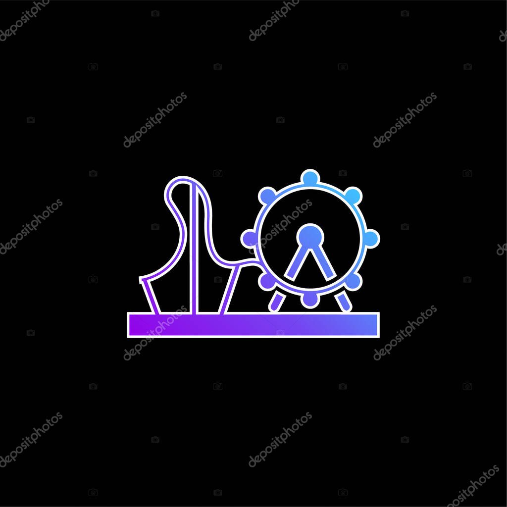 Amusement Park blue gradient vector icon